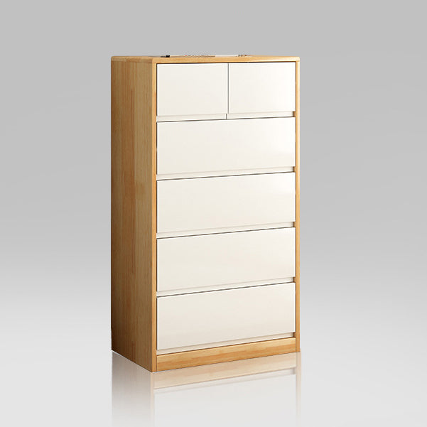 Ultra Modern Lingerie Chest Rubber Wood Storage Chest Dresser for Bedroom