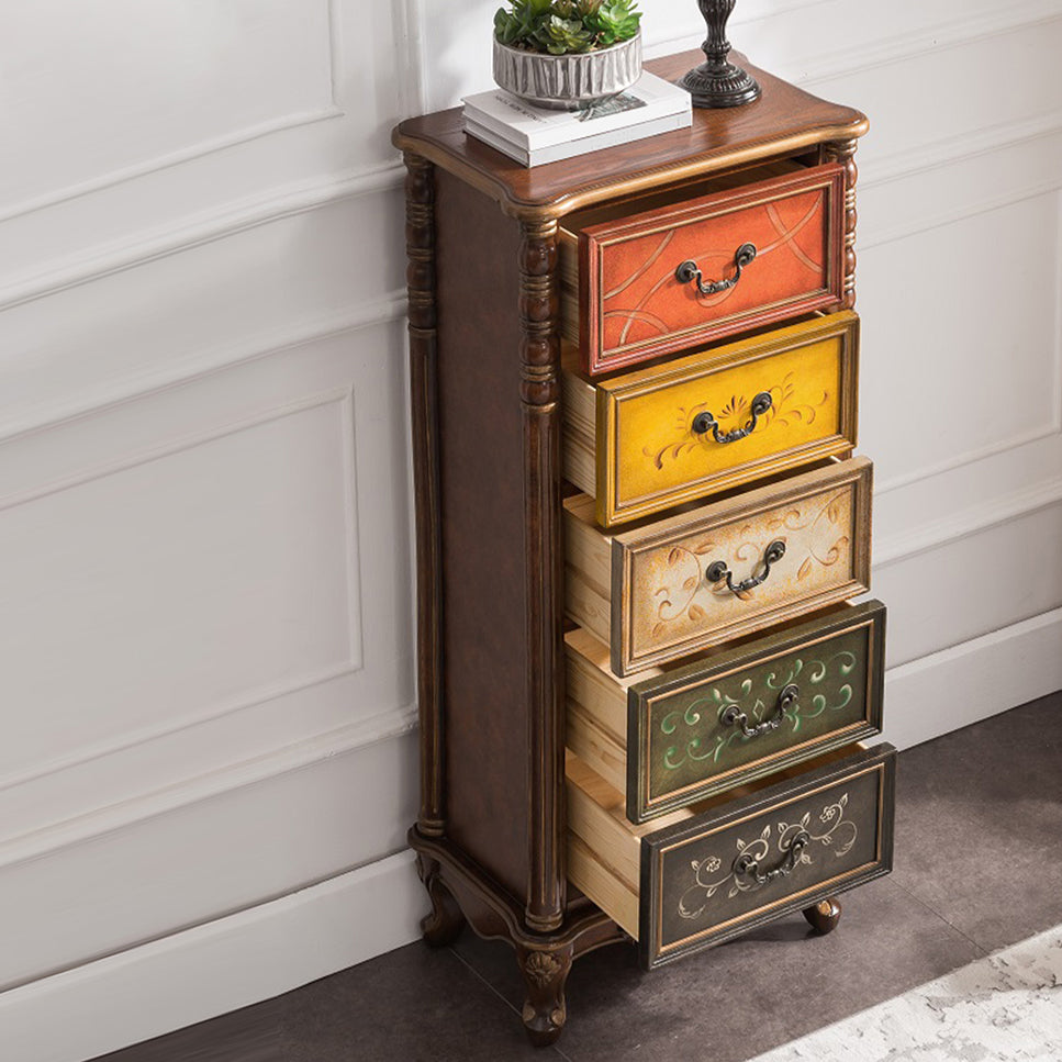 Traditional Storage Chest Solid Wood Dresser with 3/4/5 Drawers , 13.65 Inch Width
