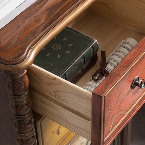 Traditional Storage Chest Solid Wood Dresser with 3/4/5 Drawers , 13.65 Inch Width