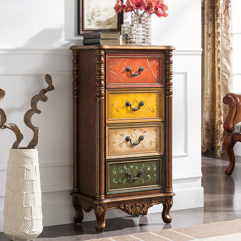 Traditional Storage Chest Solid Wood Dresser with 3/4/5 Drawers , 13.65 Inch Width