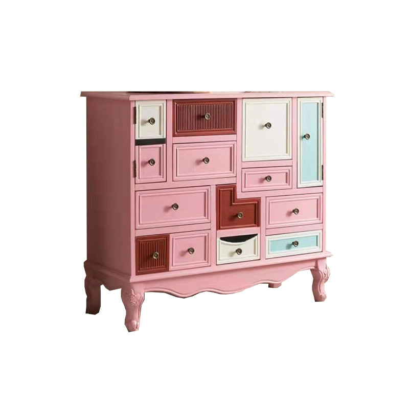 9 Drawers Chest Wooden Horizontal Traditional Dresser without Mirror