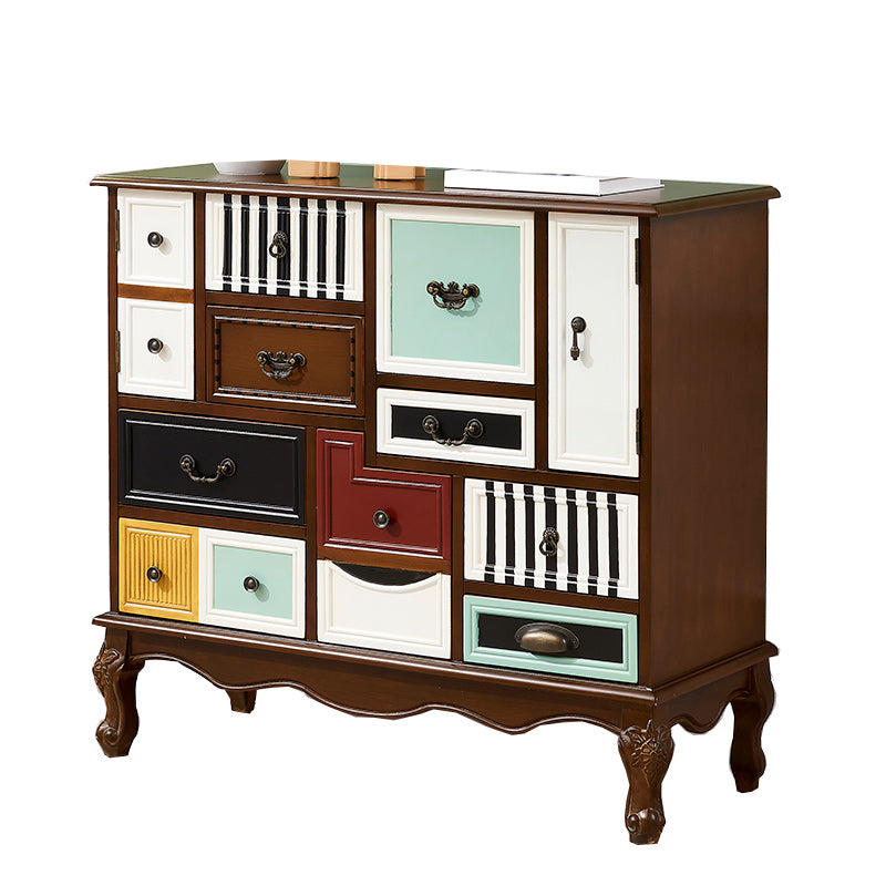 9 Drawers Chest Wooden Horizontal Traditional Dresser without Mirror