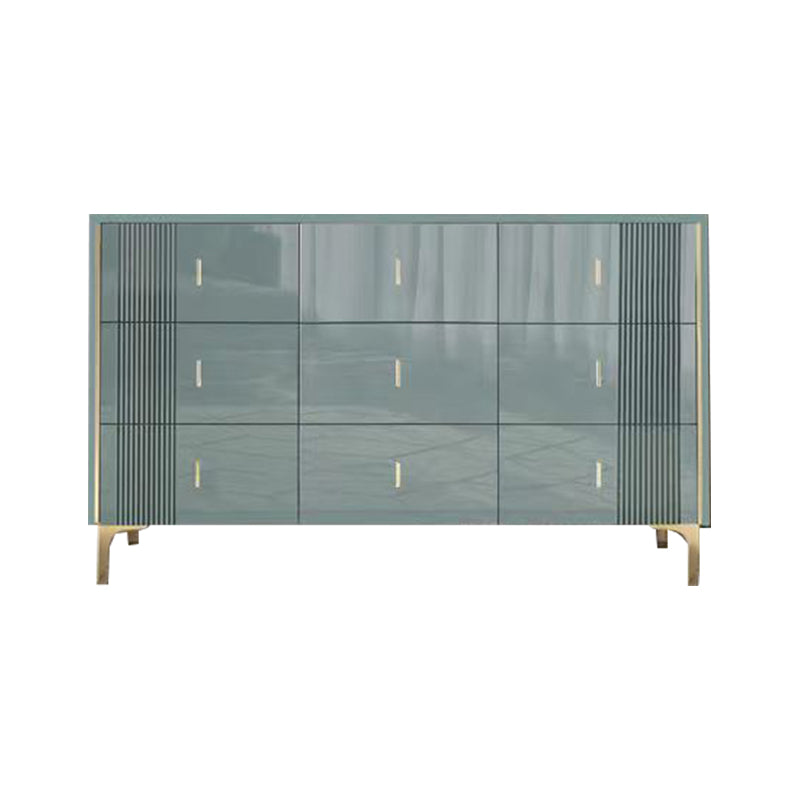 Classic Glam Double Dresser Stone Horizontal Storage Chest with Drawers for Bedroom