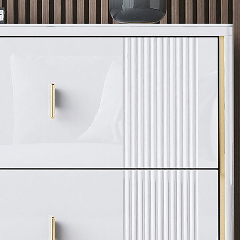 Classic Glam Double Dresser Stone Horizontal Storage Chest with Drawers for Bedroom