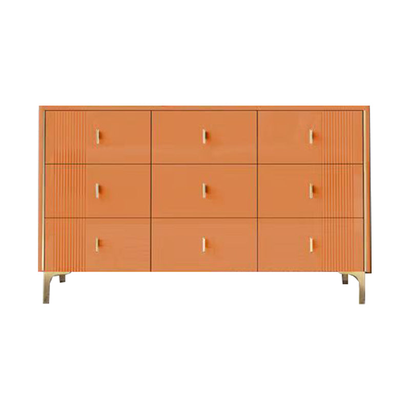 Classic Glam Double Dresser Stone Horizontal Storage Chest with Drawers for Bedroom