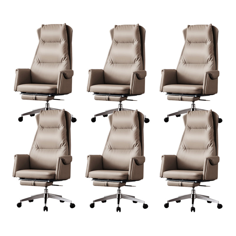 Modern Slide Office Chair Armless Leather Adjustable Seat Height Desk Chair with Wheels