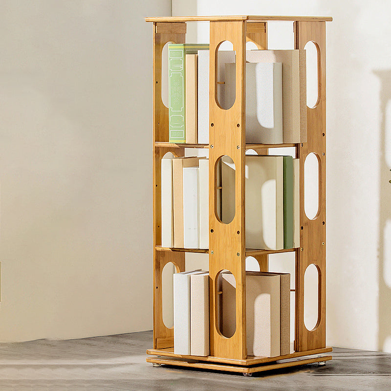 Modern Open Back Vertical Bookshelf Engineered Wood Bookcase for Study Room