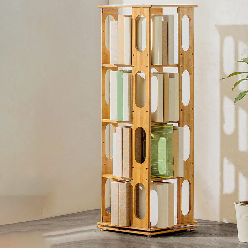 Modern Open Back Vertical Bookshelf Engineered Wood Bookcase for Study Room