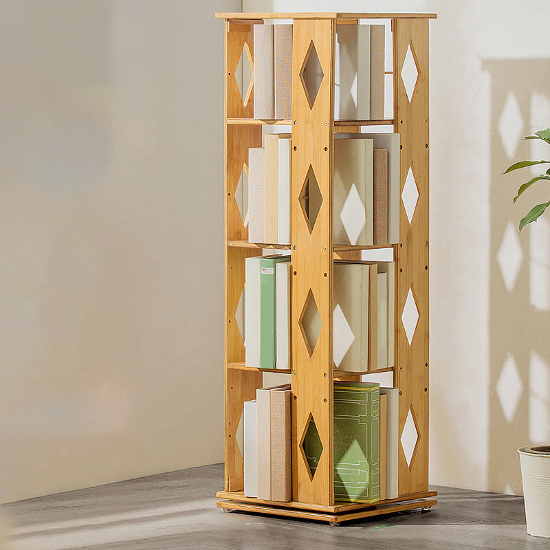 Modern Open Back Vertical Bookshelf Engineered Wood Bookcase for Study Room