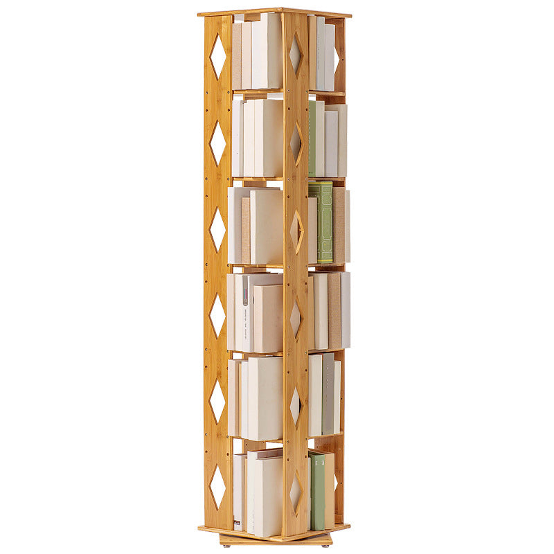 Modern Open Back Vertical Bookshelf Engineered Wood Bookcase for Study Room