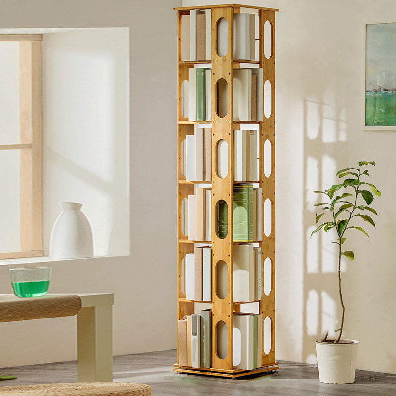 Modern Open Back Vertical Bookshelf Engineered Wood Bookcase for Study Room