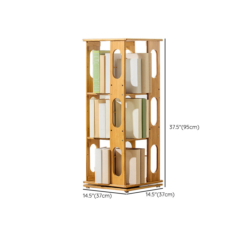 Modern Open Back Vertical Bookshelf Engineered Wood Bookcase for Study Room