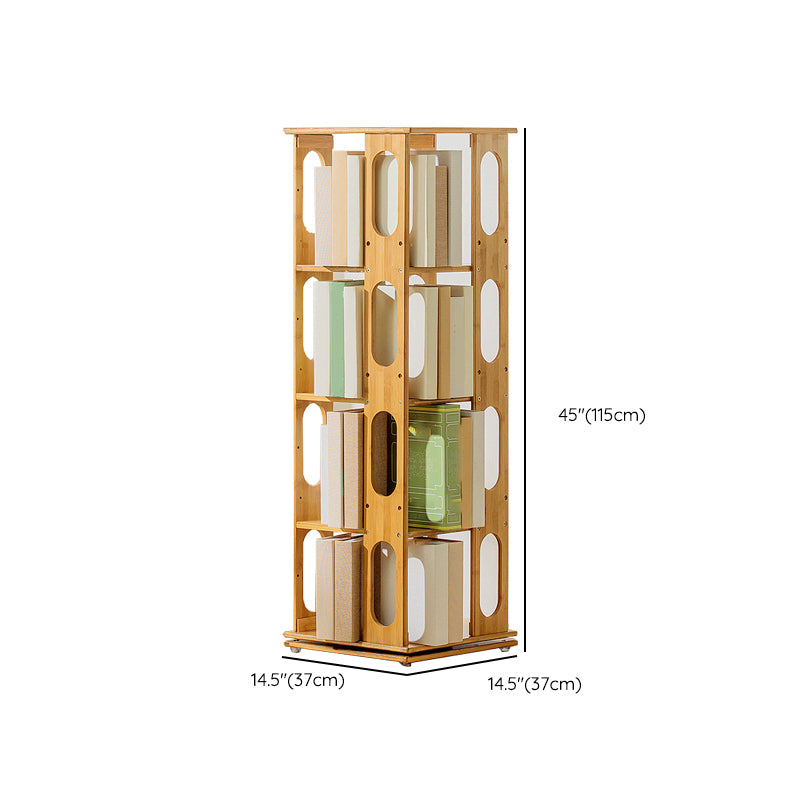 Modern Open Back Vertical Bookshelf Engineered Wood Bookcase for Study Room