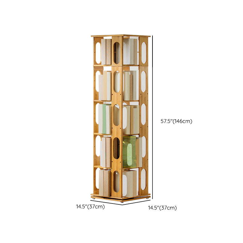 Modern Open Back Vertical Bookshelf Engineered Wood Bookcase for Study Room
