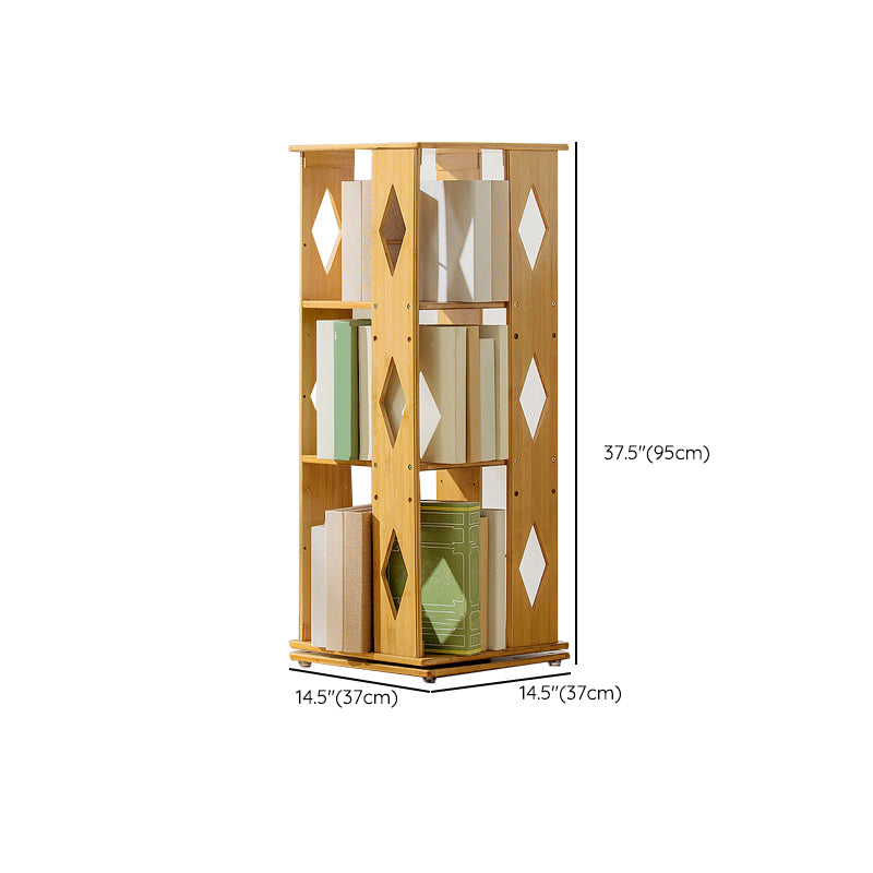 Modern Open Back Vertical Bookshelf Engineered Wood Bookcase for Study Room