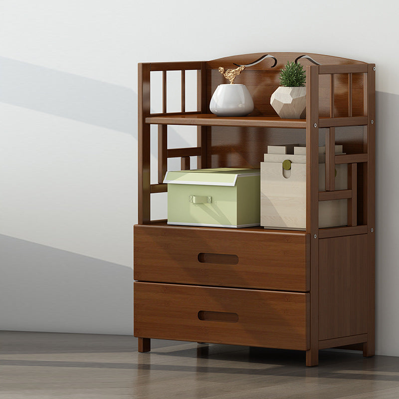 Closed Back Standard Bookshelf Engineered Wood Bookcase with Rectangular Shelves