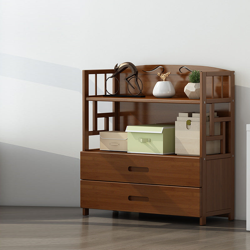 Closed Back Standard Bookshelf Engineered Wood Bookcase with Rectangular Shelves