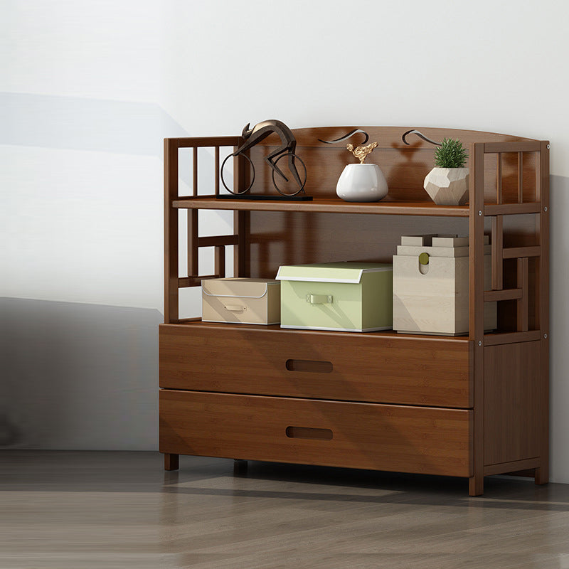 Closed Back Standard Bookshelf Engineered Wood Bookcase with Rectangular Shelves