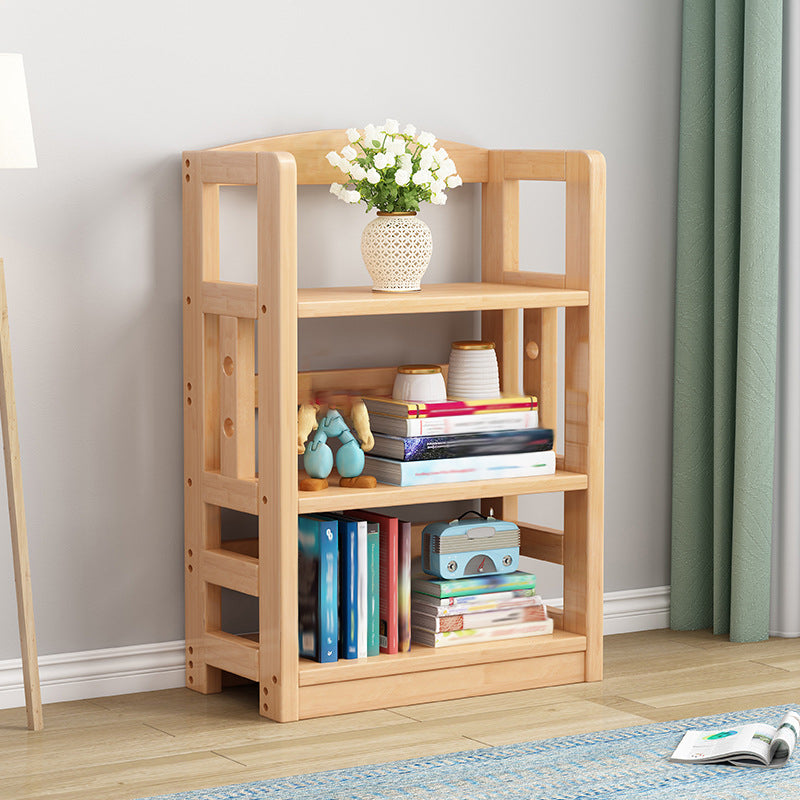 Modern Open Back Standard Bookshelf Wooden Bookcase with Shelves for Study Room