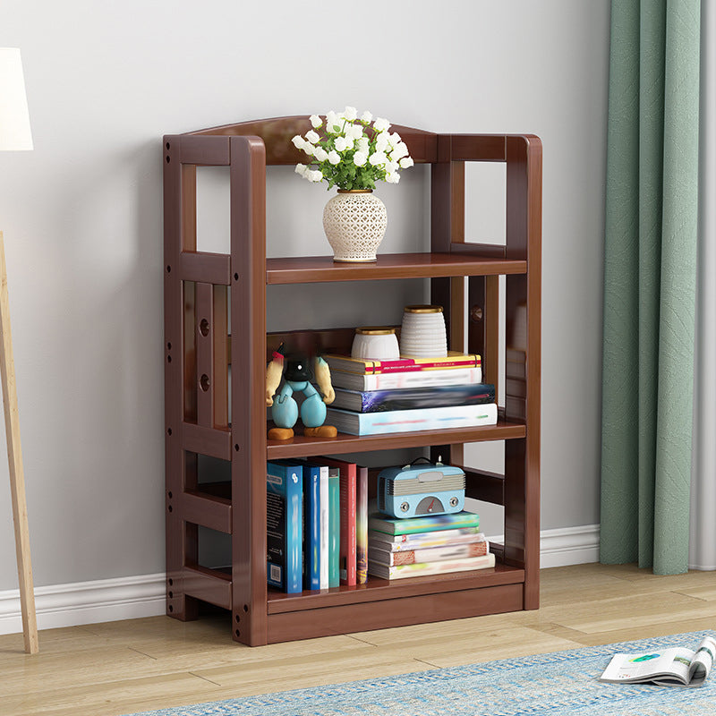 Modern Open Back Standard Bookshelf Wooden Bookcase with Shelves for Study Room