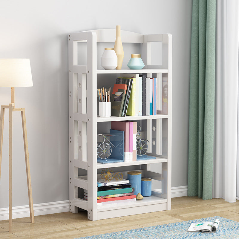 Modern Open Back Standard Bookshelf Wooden Bookcase with Shelves for Study Room