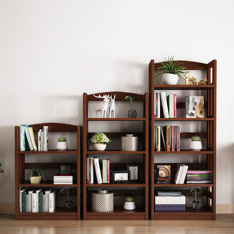 Modern Open Back Standard Bookshelf Wooden Bookcase with Shelves for Study Room
