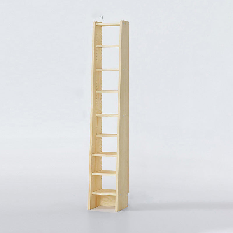 Modern Style Open Back Bookshelf Ladder Wooden Bookcase with Shelves