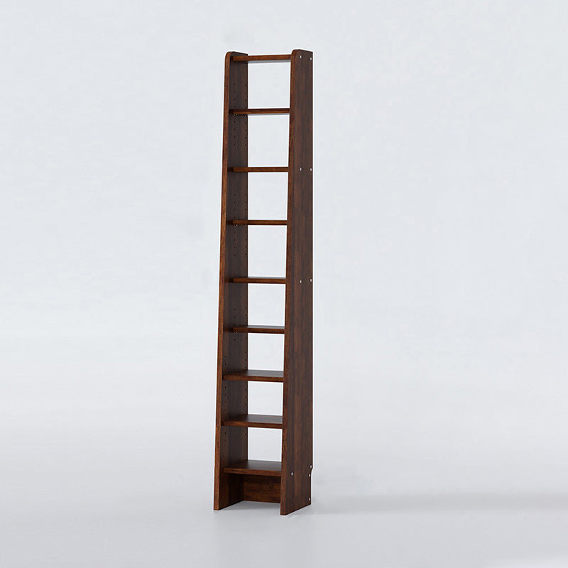 Modern Style Open Back Bookshelf Ladder Wooden Bookcase with Shelves