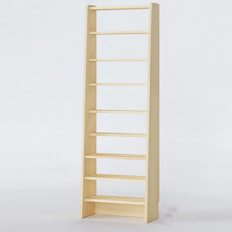 Modern Style Open Back Bookshelf Ladder Wooden Bookcase with Shelves