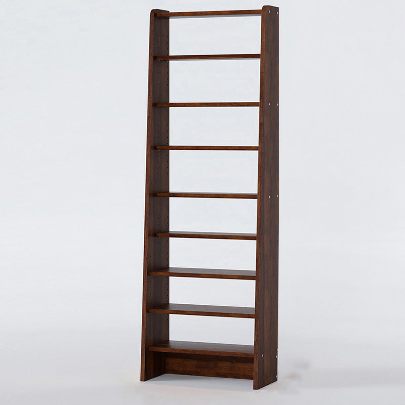 Modern Style Open Back Bookshelf Ladder Wooden Bookcase with Shelves