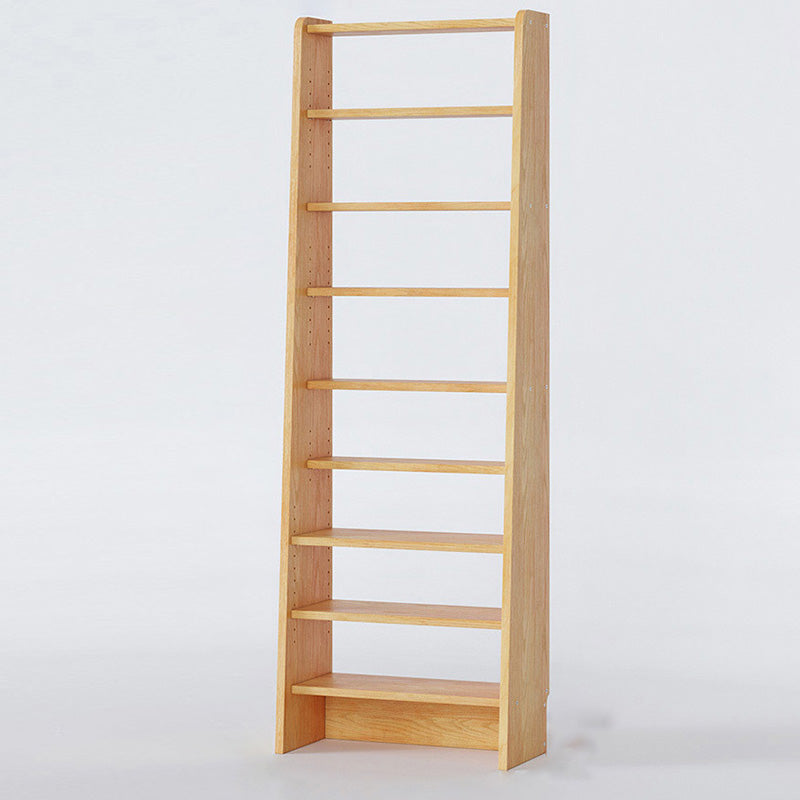 Modern Style Open Back Bookshelf Ladder Wooden Bookcase with Shelves