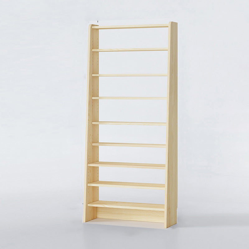 Modern Style Open Back Bookshelf Ladder Wooden Bookcase with Shelves