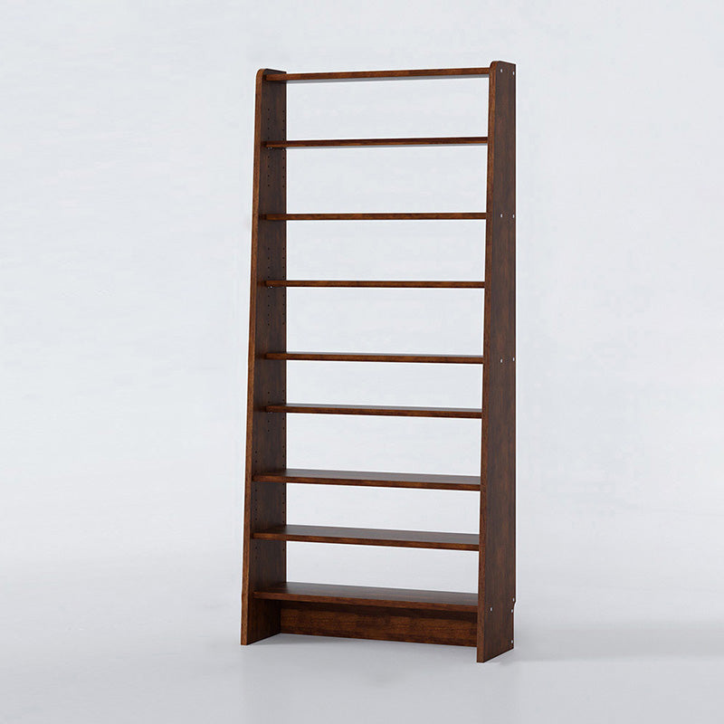 Modern Style Open Back Bookshelf Ladder Wooden Bookcase with Shelves