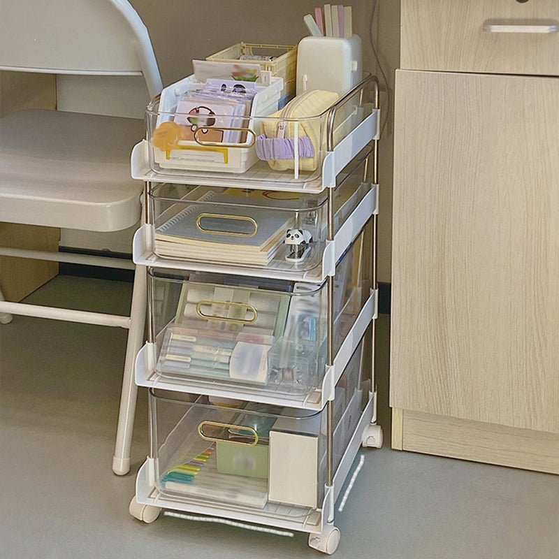 Modern Open Back Standard Bookshelf Plastic Bookcase for Study Room