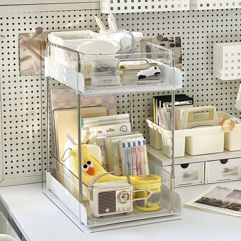 Modern Open Back Standard Bookshelf Plastic Bookcase for Study Room