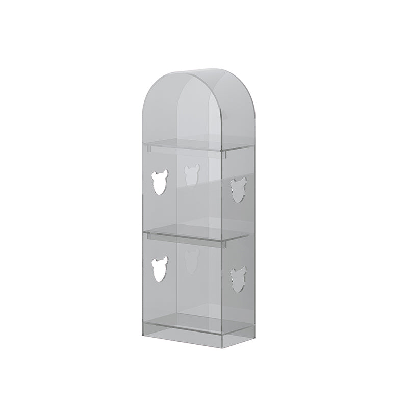 Closed Back Standard Bookshelf Acrylic Bookcase with Rectangular Shelves for Study Room
