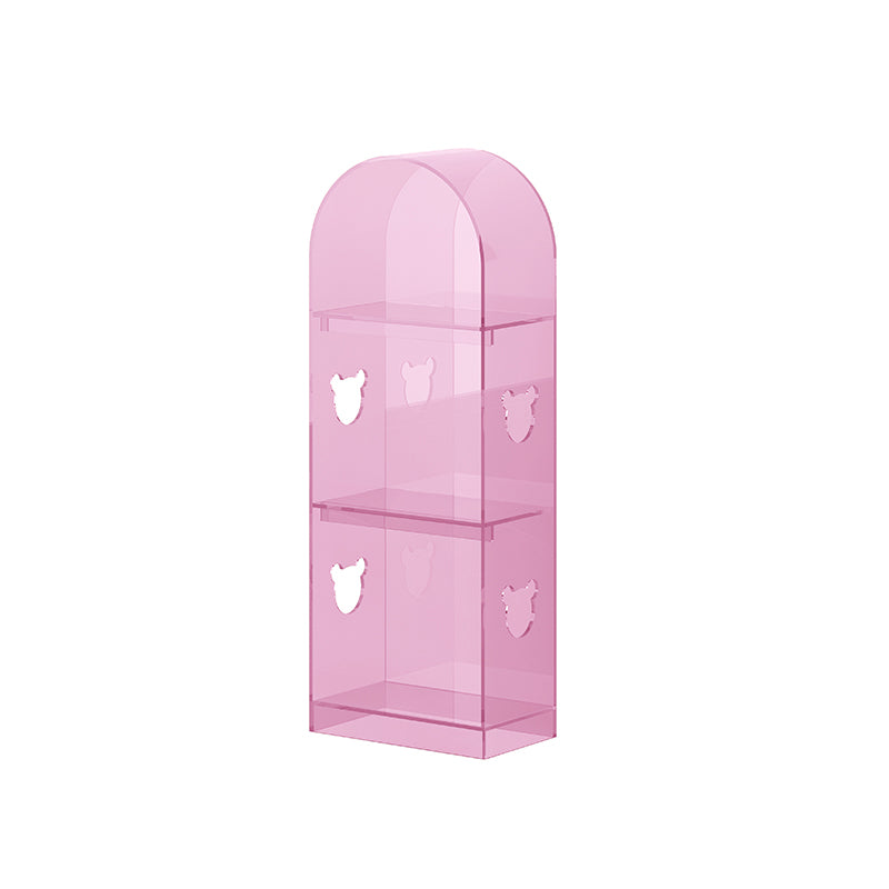 Closed Back Standard Bookshelf Acrylic Bookcase with Rectangular Shelves for Study Room