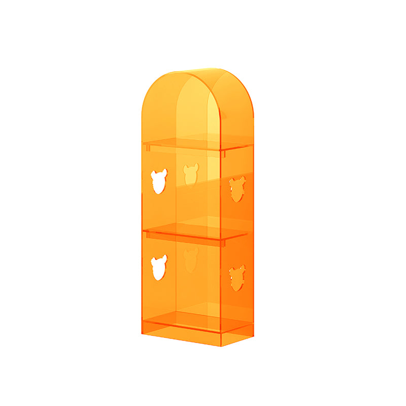 Closed Back Standard Bookshelf Acrylic Bookcase with Rectangular Shelves for Study Room