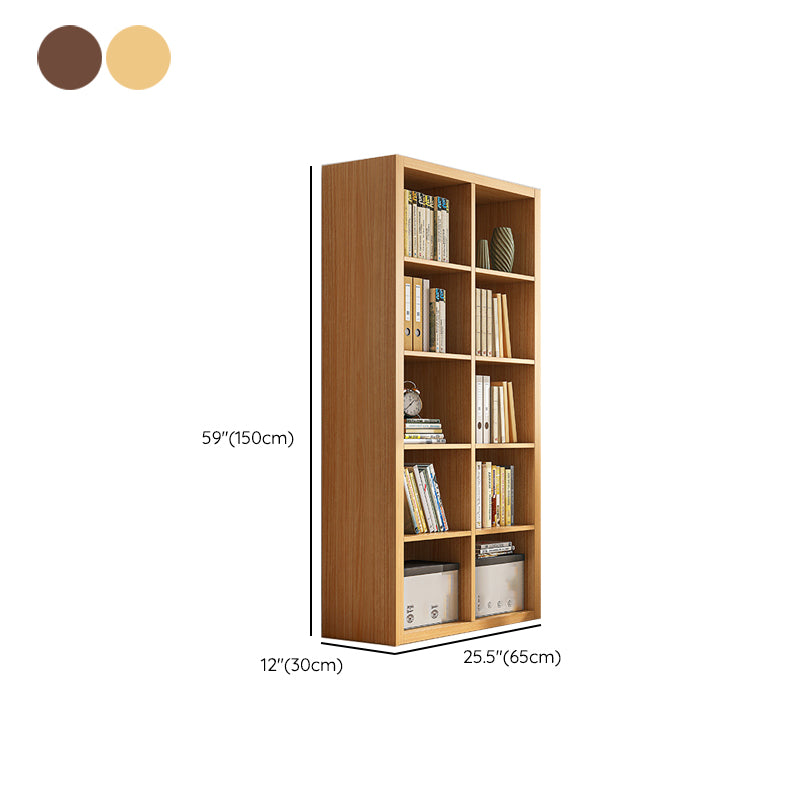 Closed Back Bookshelf Standard Engineered Wood Scandinavian Bookcase