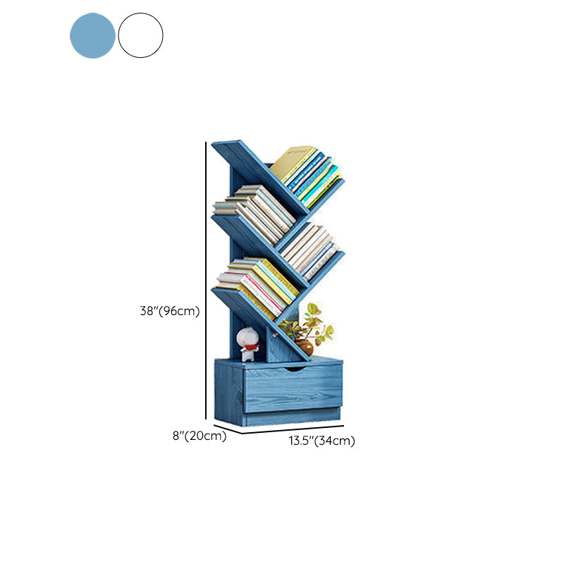 Open Back Vertical Bookshelf Engineered Wood Bookcase for Study Room