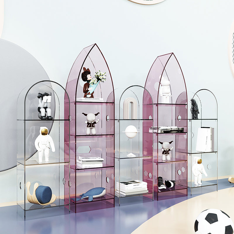 Modern Closed Back Standard Bookshelf Acrylic Bookcase for Study Room