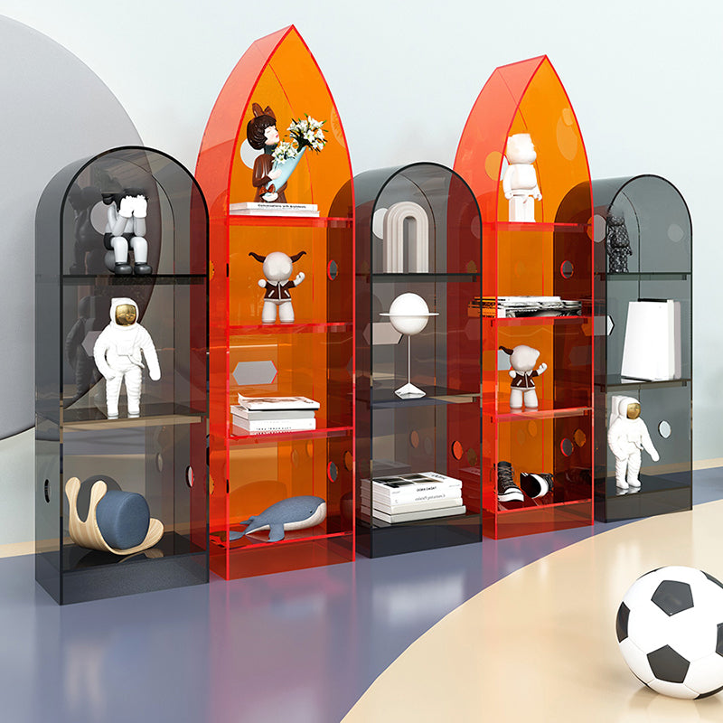 Modern Closed Back Standard Bookshelf Acrylic Bookcase for Study Room