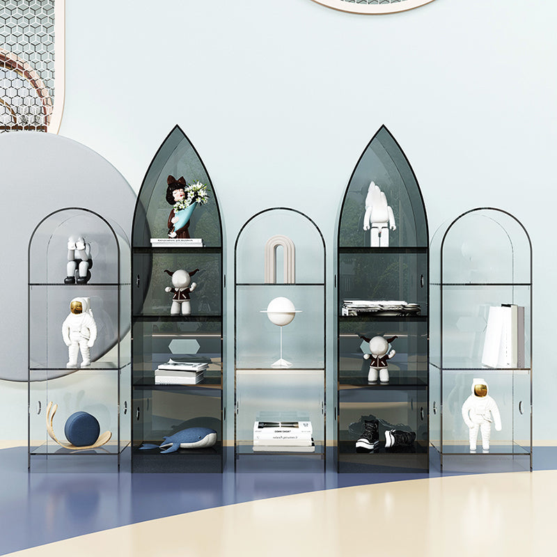 Modern Closed Back Standard Bookshelf Acrylic Bookcase for Study Room