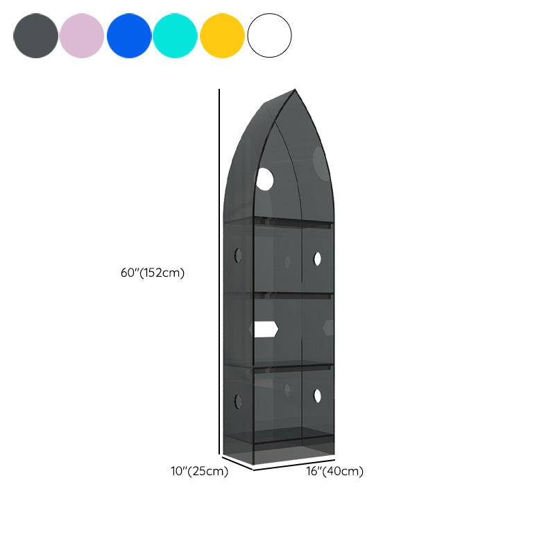Modern Closed Back Standard Bookshelf Acrylic Bookcase for Study Room