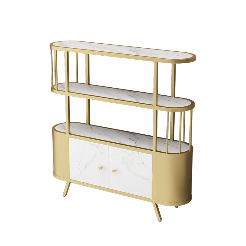 Modern Style Bookshelf Open Back Metal Bookcase for Study Room