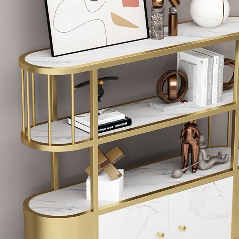 Modern Style Bookshelf Open Back Metal Bookcase for Study Room