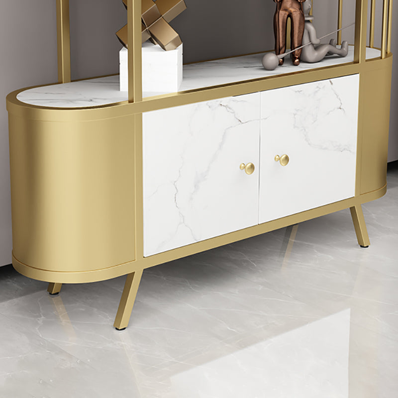 Modern Style Bookshelf Open Back Metal Bookcase for Study Room