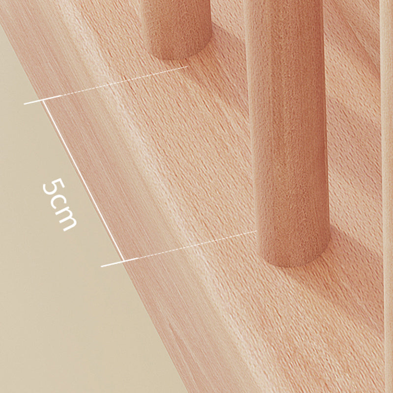 31.49" Tall Nursery Crib in Natural Baby Crib with Guardrails