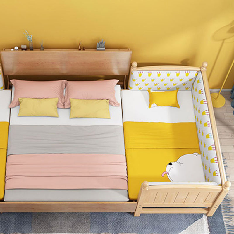 Modern Nursery Crib Solid Wood Nursery Crib Bed with Guardrail