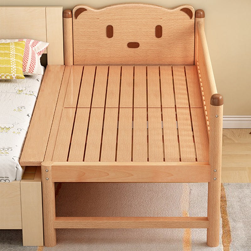 Scandinavian Nursery Crib Washed Natural Baby Crib with Guardrail